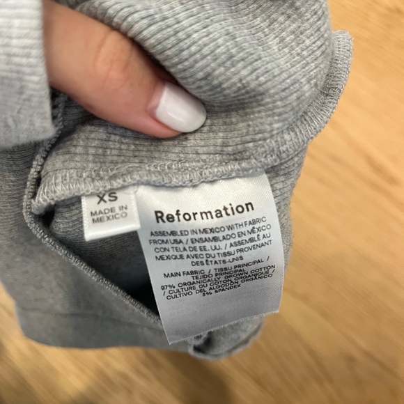 Reformation Adel tank cropped heather grey size XS - Picture 5 of 6